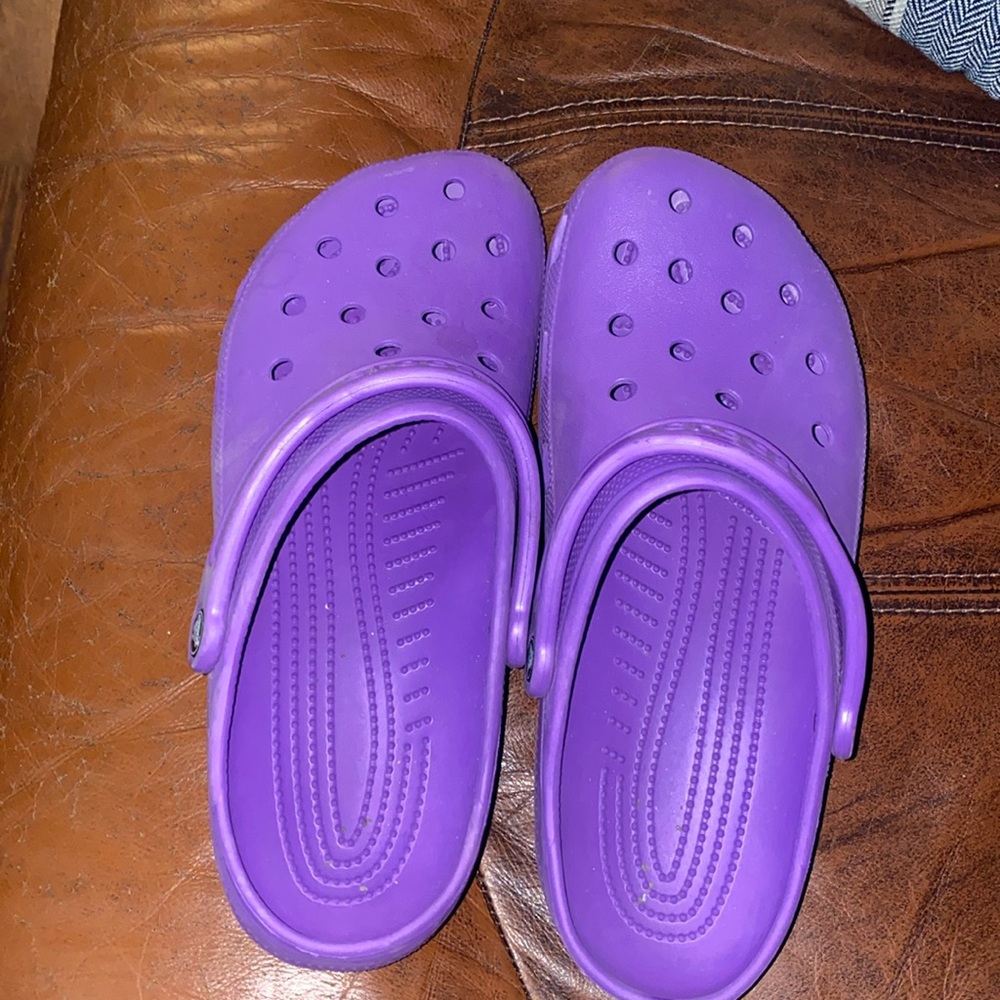Purple crocs